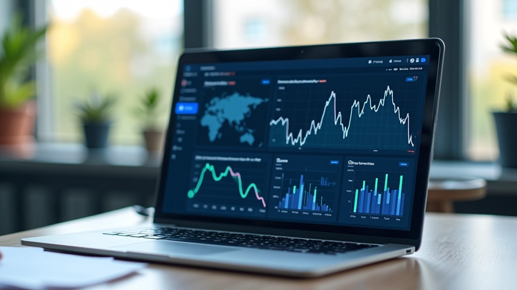 Ekran laptopa z dashboardem analityki wydatków pokazującym wykresy AI i prognozy finansowe
