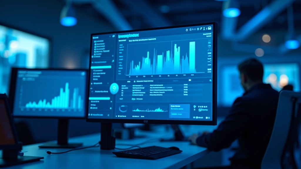 Nowoczesne biuro technologiczne z systemami monitorowania bezpieczeństwa