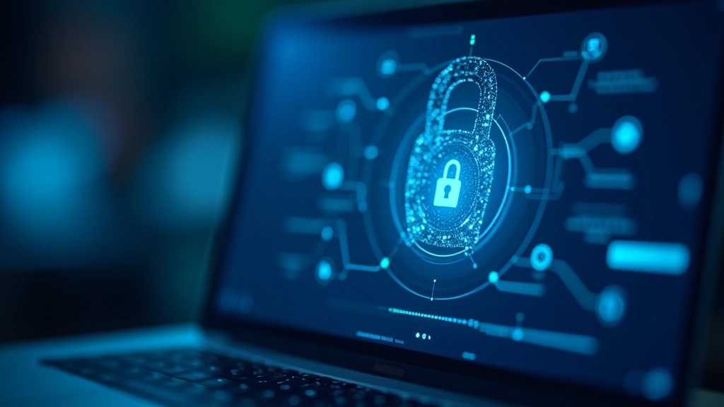 Kłódka i kod binarny symbolizujące cyberbezpieczeństwo i szyfrowanie danych